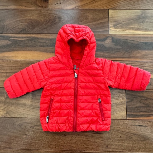 ADD Down Baby Puffer Goose down zip up hooded jacket 6 months - Picture 1 of 15
